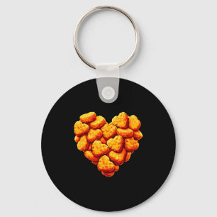 Chicken Nuggets Are My Valentine Heart Funny Valen Keychain