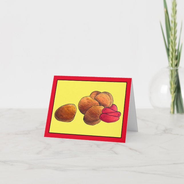 Chicken Nuggets Ketchup Junk Fast Food Foodie Thank You Card (Front)