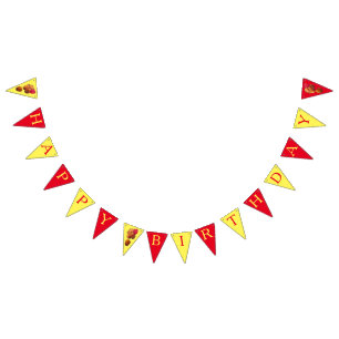 Chicken Nuggets Ketchup Junk Food Birthday Party Bunting Flags