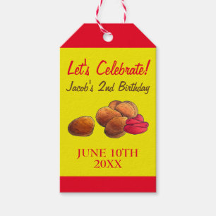 Chicken Nuggets Ketchup Junk Food Birthday Party Gift Tags
