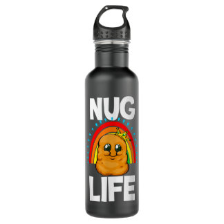 Chicken Nuggets Life Rainbow Funny Men Chicken Lov 710 Ml Water Bottle