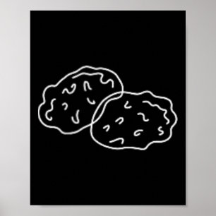 Chicken Nuggets Minimalist Dge Patch Line Art _1 Poster