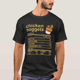 Chicken Nuggets Nutrition Facts Apparel Thanksgiv T-Shirt