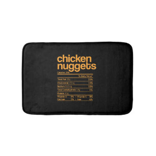 Chicken Nuggets Nutrition Facts Funny Thanksgiving Bath Mat