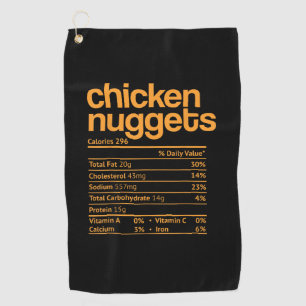 Chicken Nuggets Nutrition Facts Funny Thanksgiving Golf Towel