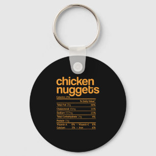Chicken Nuggets Nutrition Facts Funny Thanksgiving Keychain