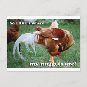 Chicken Nuggets - Rooster Postcard