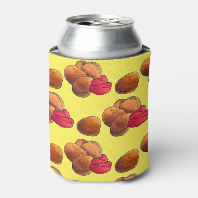 Chicken Nuggets with Ketchup Junk Food Foodie Can Cooler (Can Front)