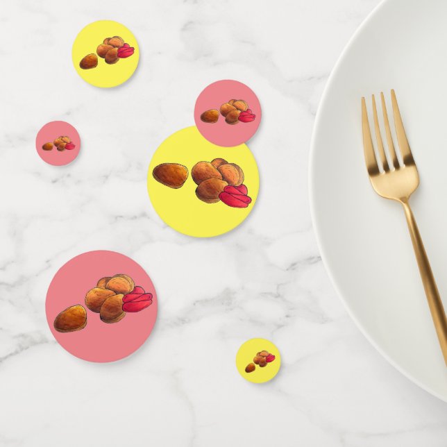 Chicken Nuggets with Ketchup Junk Food Foodie Confetti (Group)