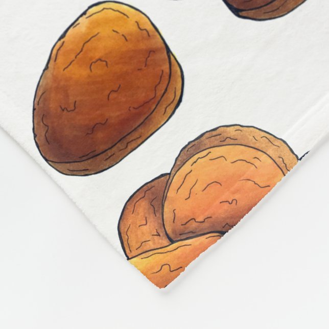 Chicken Nuggets with Ketchup Junk Food Foodie Fleece Blanket (Corner)