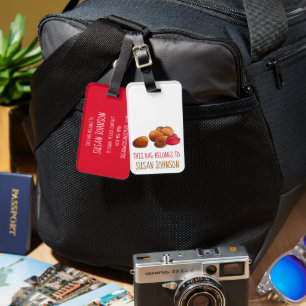 Chicken Nuggets with Ketchup Junk Food Foodie Luggage Tag
