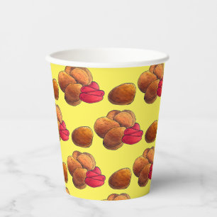 Chicken Nuggets with Ketchup Junk Food Foodie Paper Cups