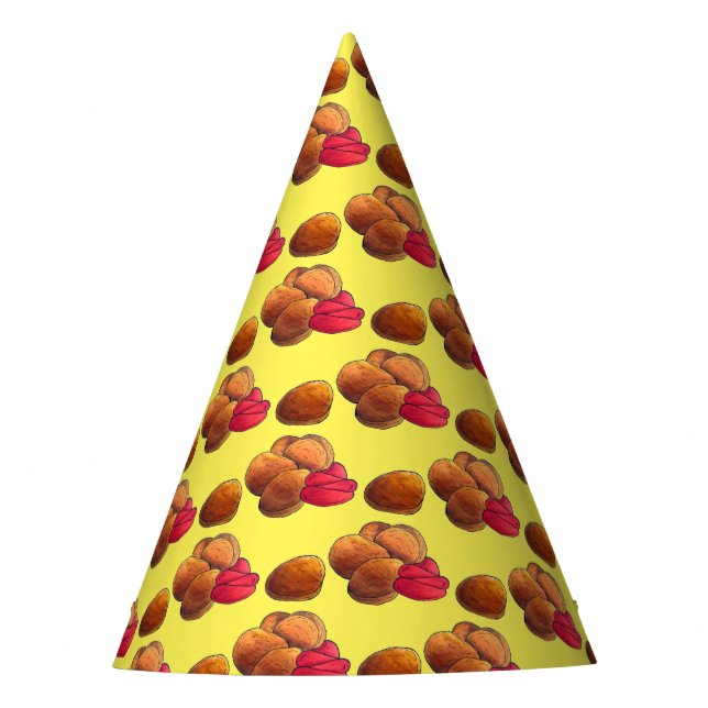 Chicken Nuggets with Ketchup Junk Food Foodie Party Hat (Front)