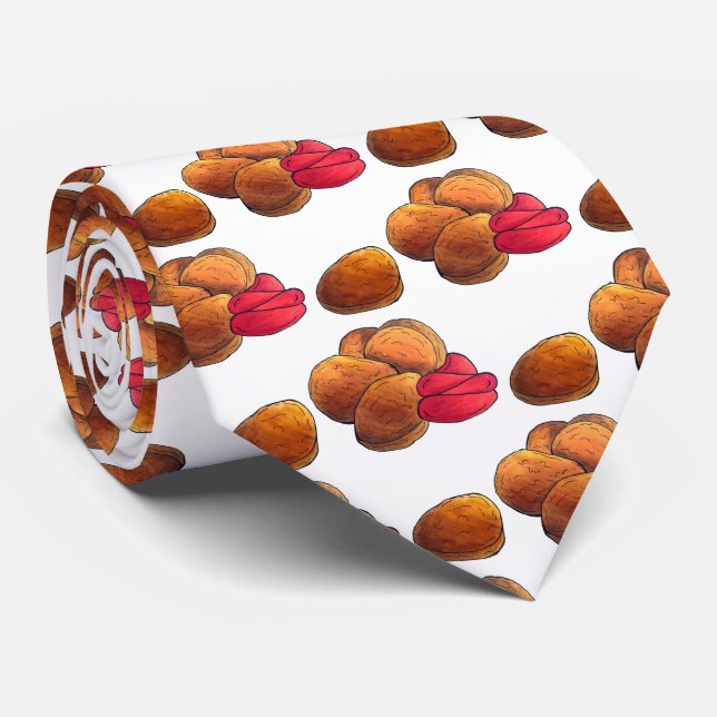 Chicken Nuggets with Ketchup Junk Food Foodie Tie (Rolled)