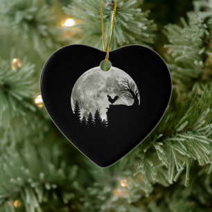 Chicken On Mountain Halloween Chicken Lovers Ceramic Ornament