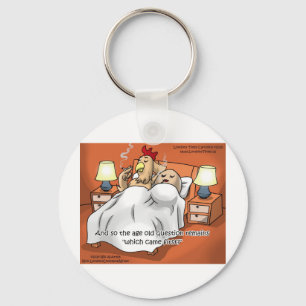 Chicken Or Egg Came 1st? Funny Gifts & Tees Keychain