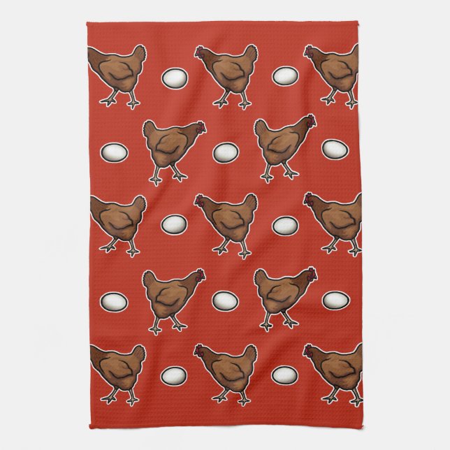 Chicken or the Egg? Kitchen Towel (Vertical)