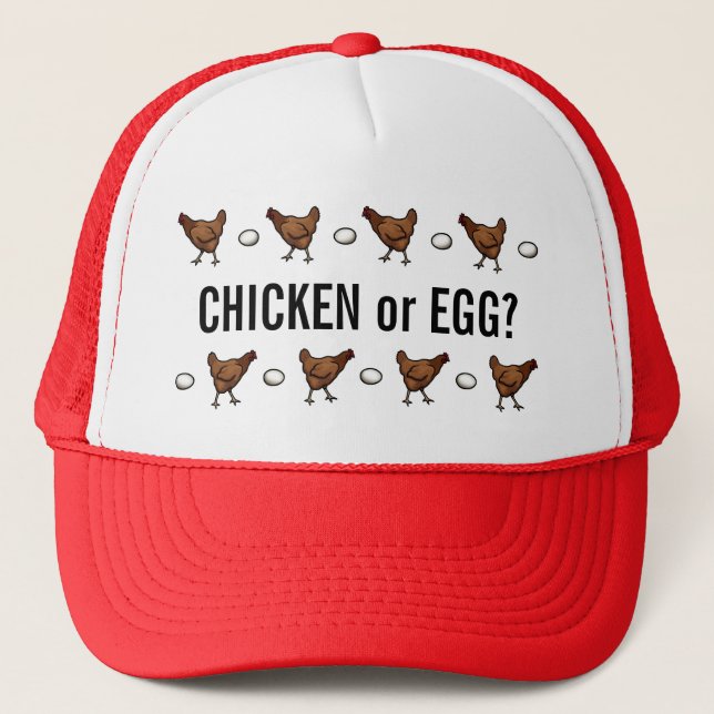 Chicken or the Egg? Trucker Hat (Front)