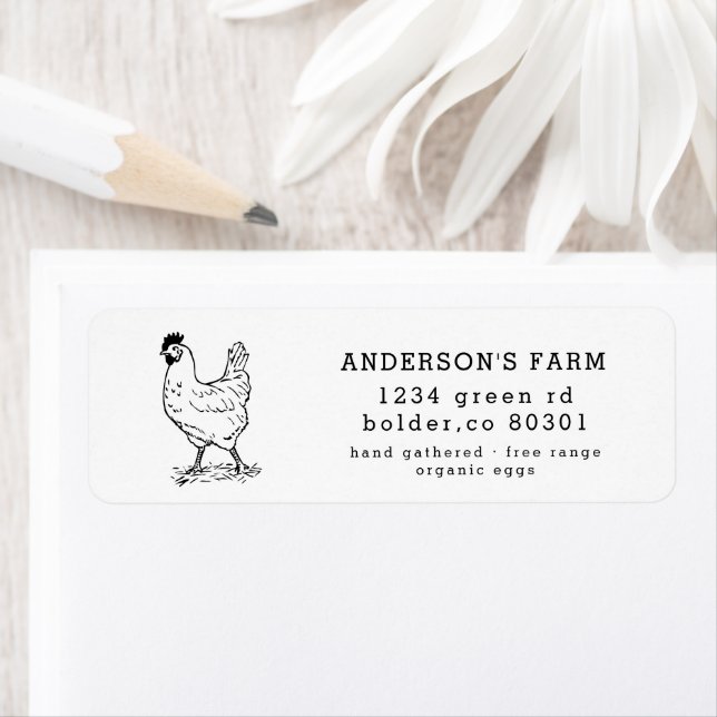 Chicken Organic Egg Farm Adresse de retour (En situation)