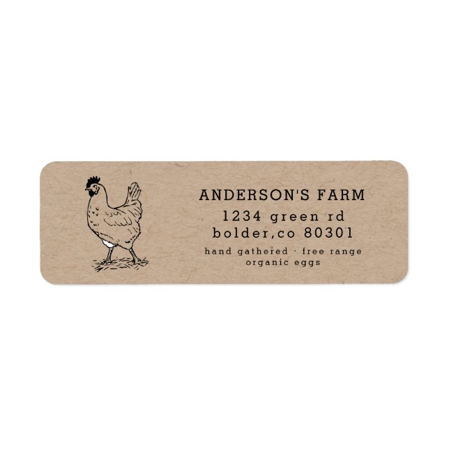 chicken organic egg farm return address (Front)