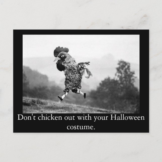 Chicken Out Halloween Postcard (Front)