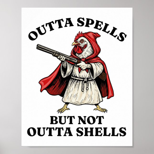 Chicken Outta Spells But Not Outta Shells Wizard F Poster (Front)