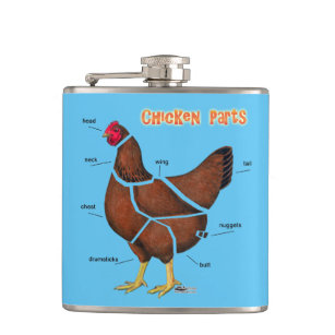 Chicken Parts Hip Flask