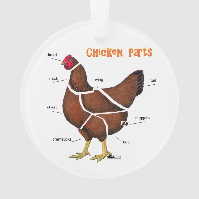 Chicken Parts Ornament (Back)