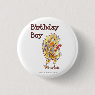 Chicken Party Centre 1 Inch Round Button