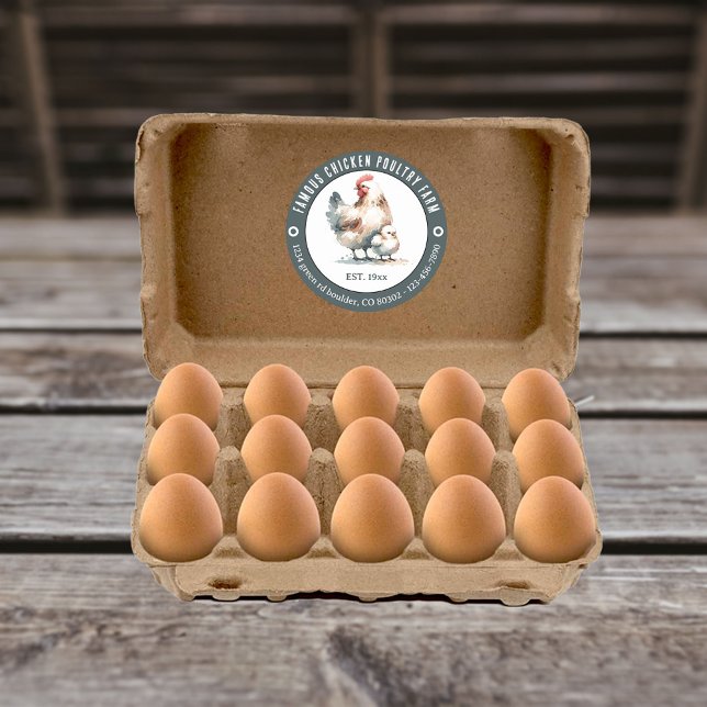 Chicken  Paultry Farm Round Sticker  (Creator Uploaded)