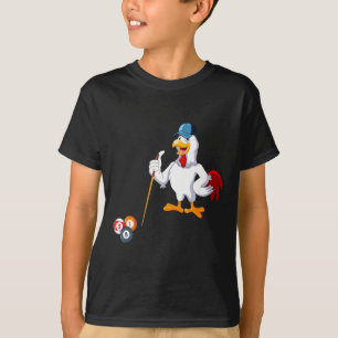 Chicken Playing Billiards Costume Billiards Player T-Shirt
