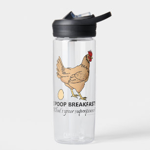 Chicken Poops Breakfast Funny CamelBak Water Bottle