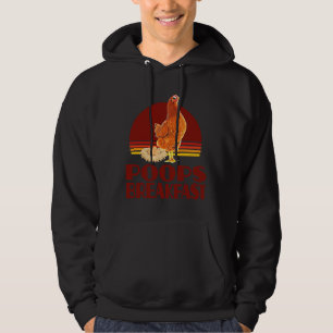 Chicken Poops Breakfast Vintage   Hoodie