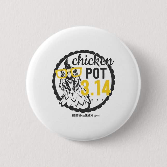 Chicken Pot 3.14  2 Inch Round Button (Front)