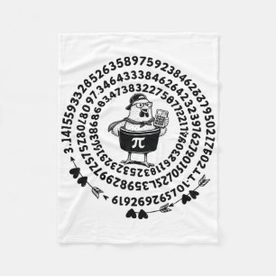 Chicken Pot Holding Calculator Math Teacher Pi Day Fleece Blanket