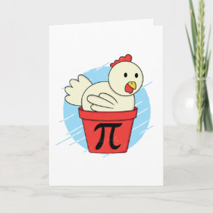 Chicken Pot Pi Funny Math Pi Day Card