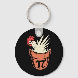 Chicken Pot Pi Funny Math Teacher Pun Pi Day  Keychain