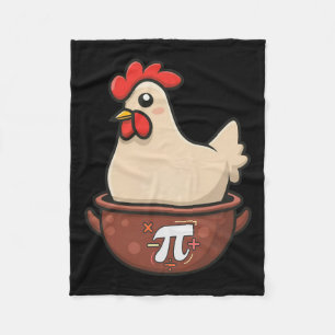 Chicken Pot Pi Funny Pie Day Cartoon Chicken Pot P Fleece Blanket
