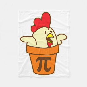 Chicken Pot Pi Geek Pie Mathematics Pun Funny  Fleece Blanket