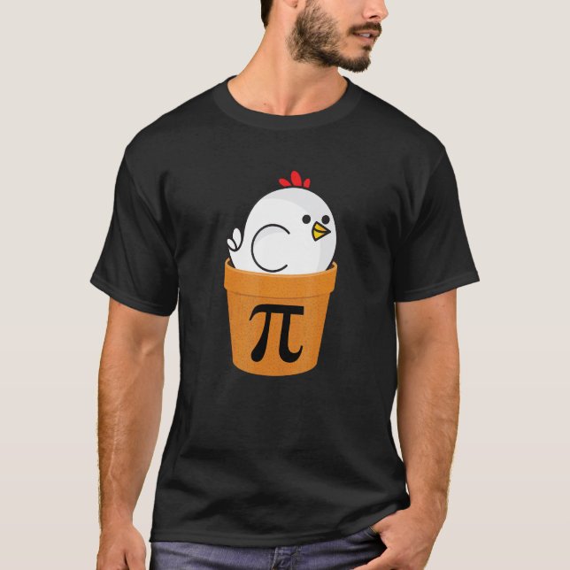 Chicken Pot Pi Shirt, Funny Math Day Gift T-Shirt (Front)