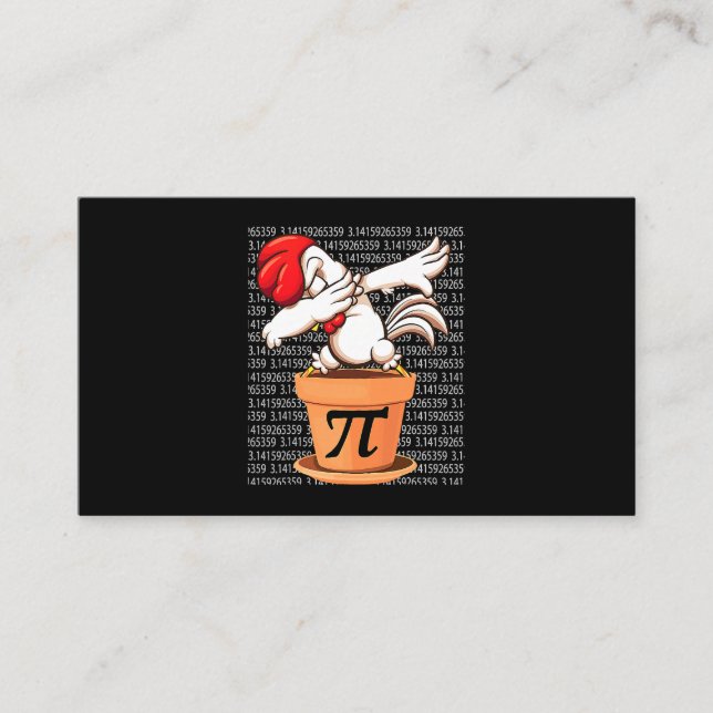 Chicken Pot Pi Shirt Pi Day 2023 Funny Math 3 14 M Business Card (Front)