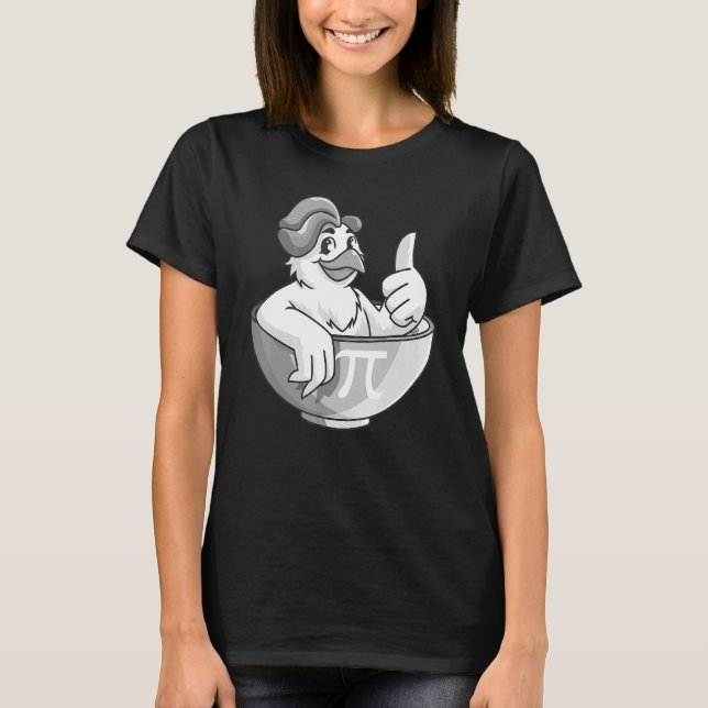 Chicken Pot Pie Chicken Lover Math Geek Nerd Tee (Front)