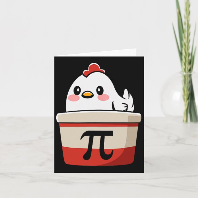 Chicken Pot Pie Funny Math Lover Pun Pi Day Studen Card (Front)