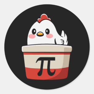 Chicken Pot Pie Funny Math Lover Pun Pi Day Studen Classic Round Sticker