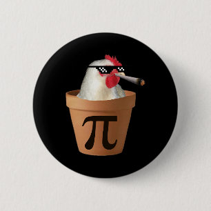 Chicken Pot Pie Funny Math Pi Day 2 Inch Round Button
