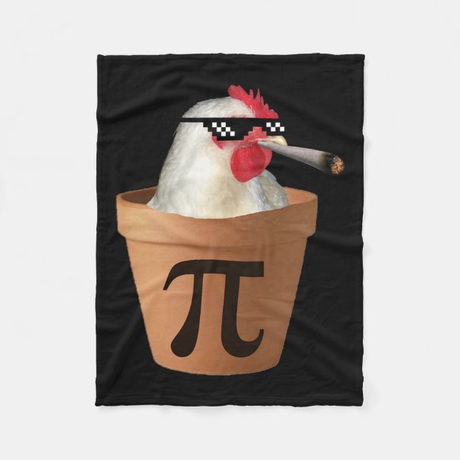 Chicken Pot Pie Funny Math Pi Day  Fleece Blanket (Front)