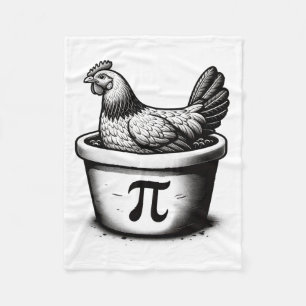 Chicken Pot Pie Funny Math Pun Chicken Pot Pi Day  Fleece Blanket