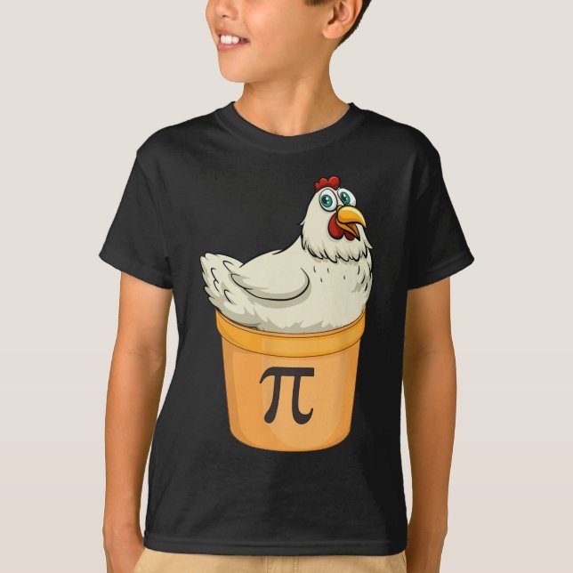 Chicken Pot Pie Funny Math Pun Chicken Pot Pi  T-Shirt (Front)