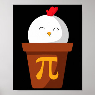 Chicken Pot Pie Pi Day T Shirt Math Teachers Gift Poster