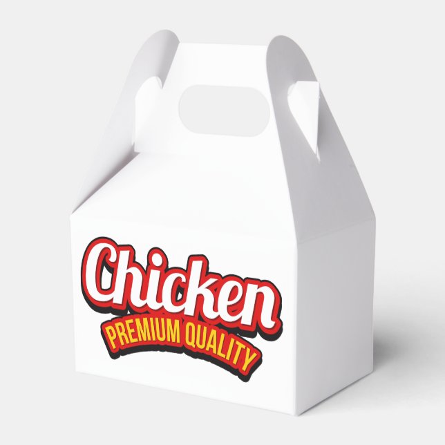 Chicken Premium Quality Logo Favour Box (Back Side)